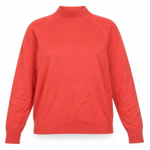Jessica Reid Women’s Red Wool Mock Neck Jumper Size 16