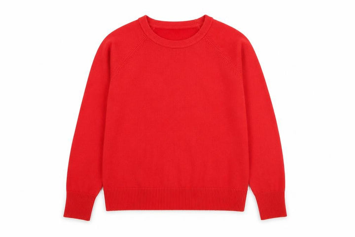 M&Co Women Red Crew Neck Long Sleeve Pullover Jumper UK 12