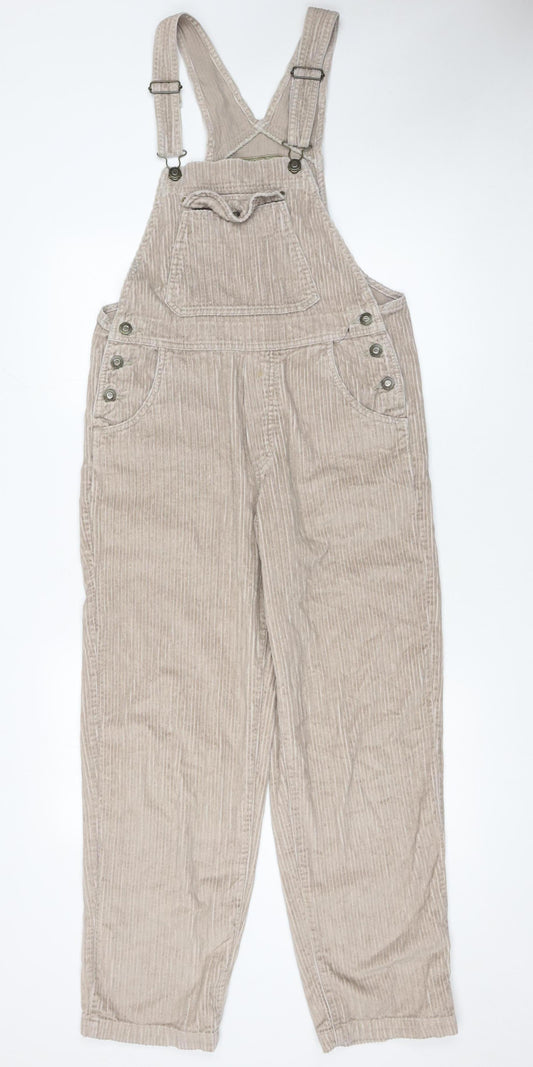 Express Women’s Beige Corduroy Dungaree Jumpsuit XS Adjustable Straps