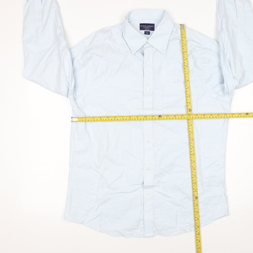 Charles Tyrwhitt Men's Blue Slim Fit Non-Iron Dress Shirt Large