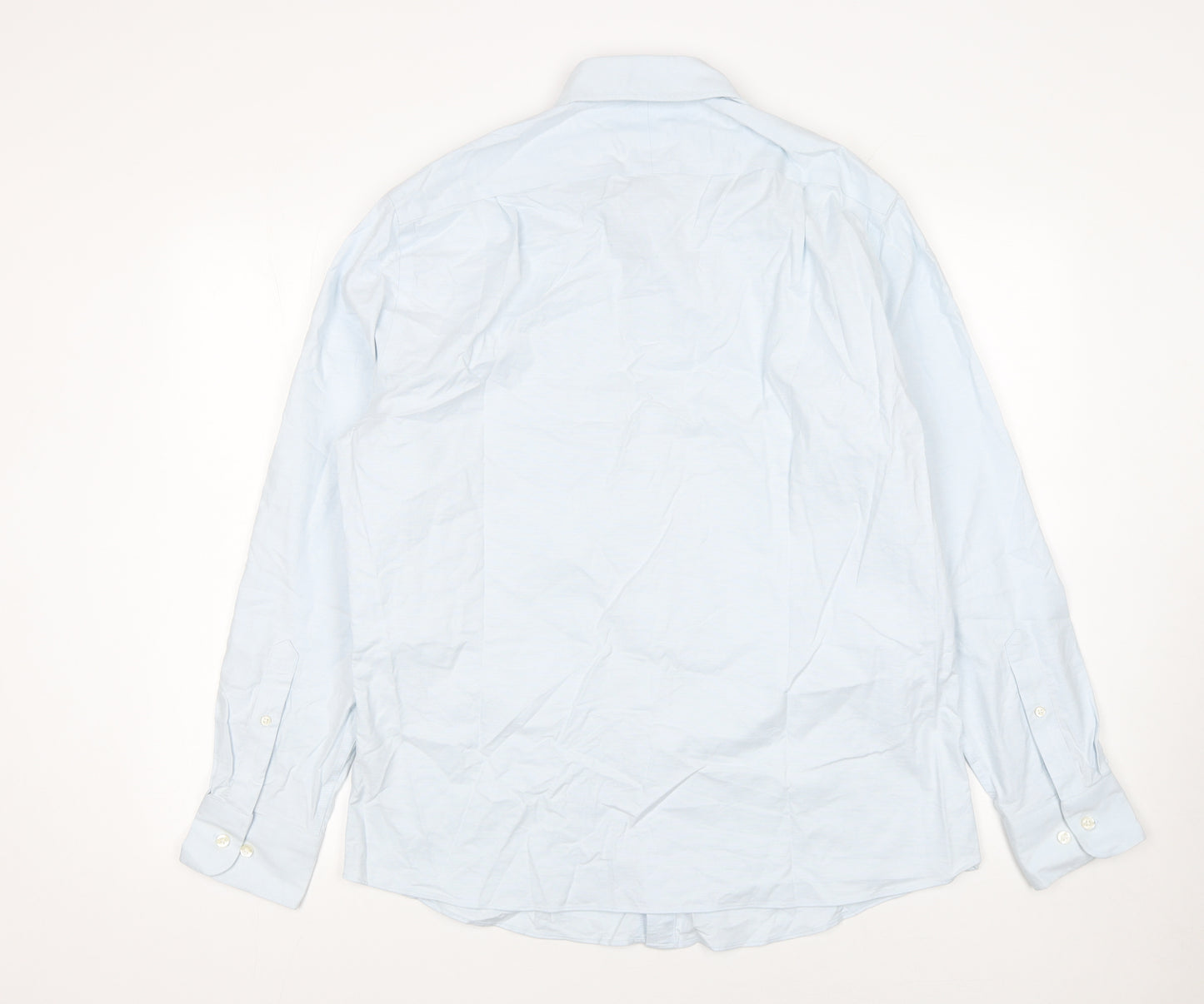 Charles Tyrwhitt Men's Blue Slim Fit Non-Iron Dress Shirt Large