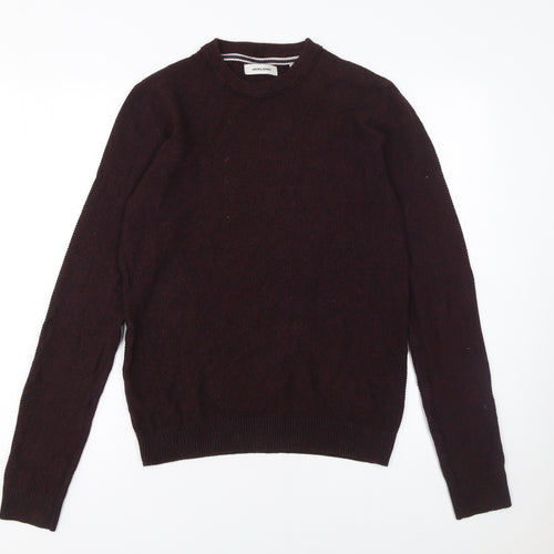 Jack & Jones Men’s Brown Cotton Crew Neck Pullover Jumper Size S