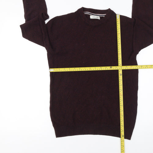 Jack & Jones Men’s Brown Cotton Crew Neck Pullover Jumper Size S