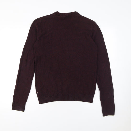 Jack & Jones Men’s Brown Cotton Crew Neck Pullover Jumper Size S