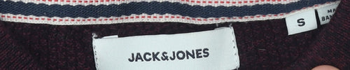 Jack & Jones Men’s Brown Cotton Crew Neck Pullover Jumper Size S