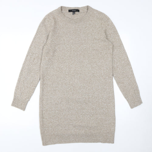 Vero Moda Women's Beige Knit Jumper Dress Medium