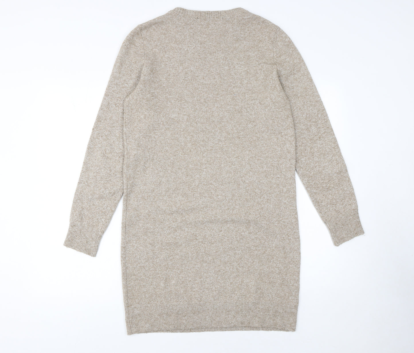 Vero Moda Women's Beige Knit Jumper Dress Medium