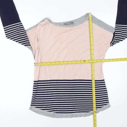 Oasis Womens Multicoloured Striped Boat Neck Jumper Size S