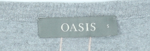 Oasis Womens Multicoloured Striped Boat Neck Jumper Size S