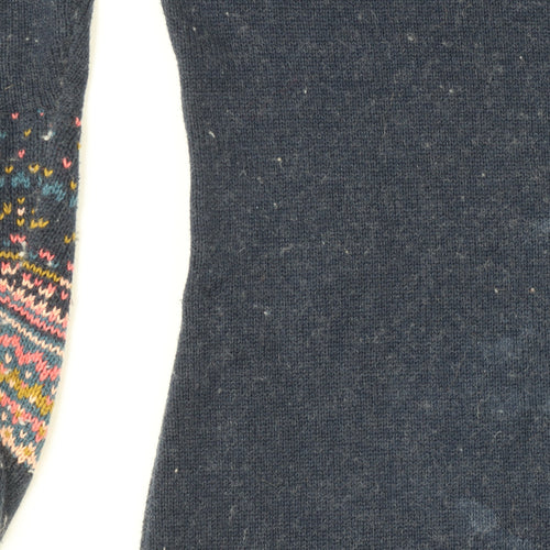Brakeburn Womens Blue Fair Isle Knit Sweater Dress Size 12