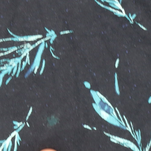 Marks and Spencer Women’s Blue Floral 3/4 Sleeve Cotton T-Shirt Size 16