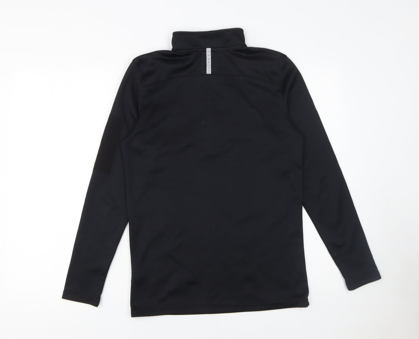 GymKing Men’s Black XS Half Zip Sports Sweatshirt Slim Fit Top