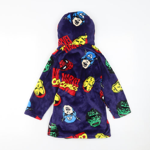 Marvel Boys Multicoloured 4 Years Hooded Fleece Superhero Robe