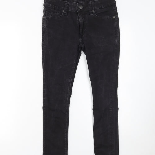 River Island Men's Black Super Skinny Jeans UK 28S Denim Cotton Blend