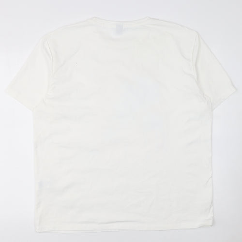 Manfinity Men’s White Summer Rhapsody Graphic Print T-Shirt XXL