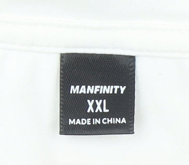 Manfinity Men’s White Summer Rhapsody Graphic Print T-Shirt XXL