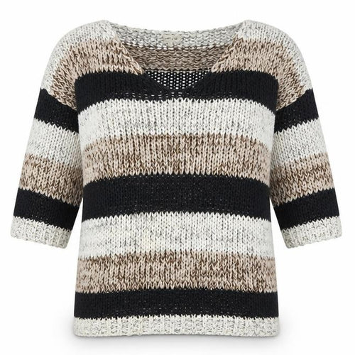 River Island Women’s Multicoloured Size 8 Chunky Knit V-Neck Jumper