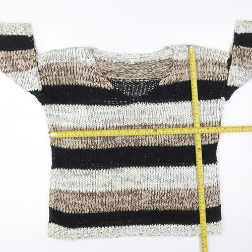 River Island Women’s Multicoloured Size 8 Chunky Knit V-Neck Jumper