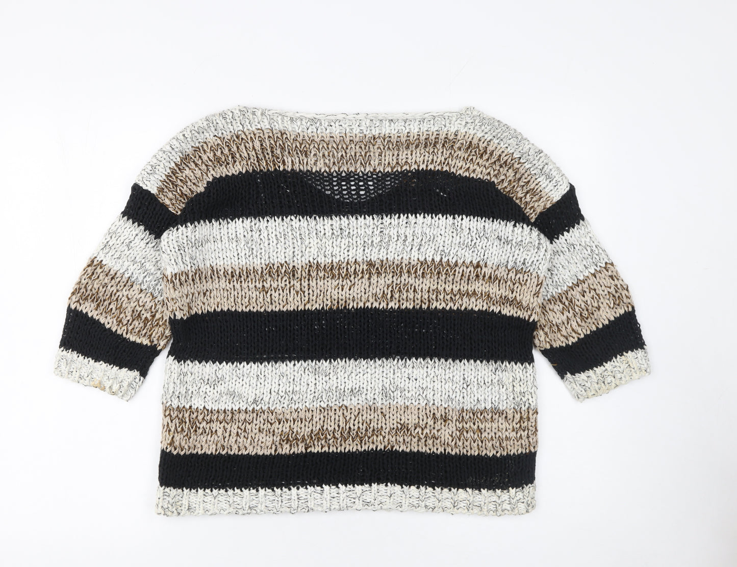 River Island Women’s Multicoloured Size 8 Chunky Knit V-Neck Jumper