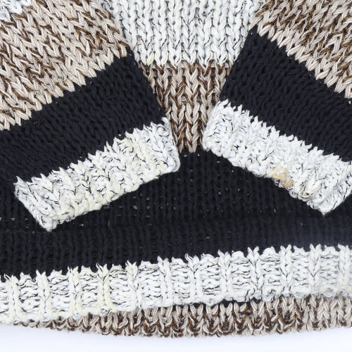 River Island Women’s Multicoloured Size 8 Chunky Knit V-Neck Jumper