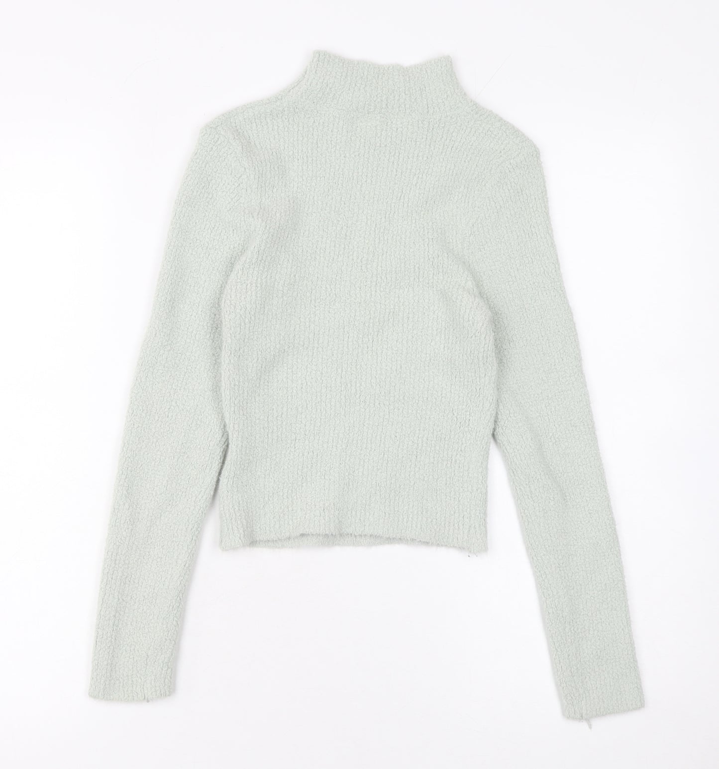 Urban Outfitters Women Grey Mock Neck Slim Knit Pullover Jumper Size S