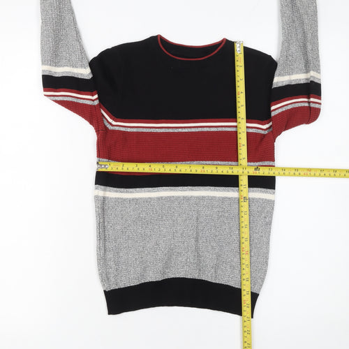 Next Boys Multicoloured Striped Cotton Crew Neck Jumper 9 Years