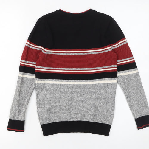 Next Boys Multicoloured Striped Cotton Crew Neck Jumper 9 Years