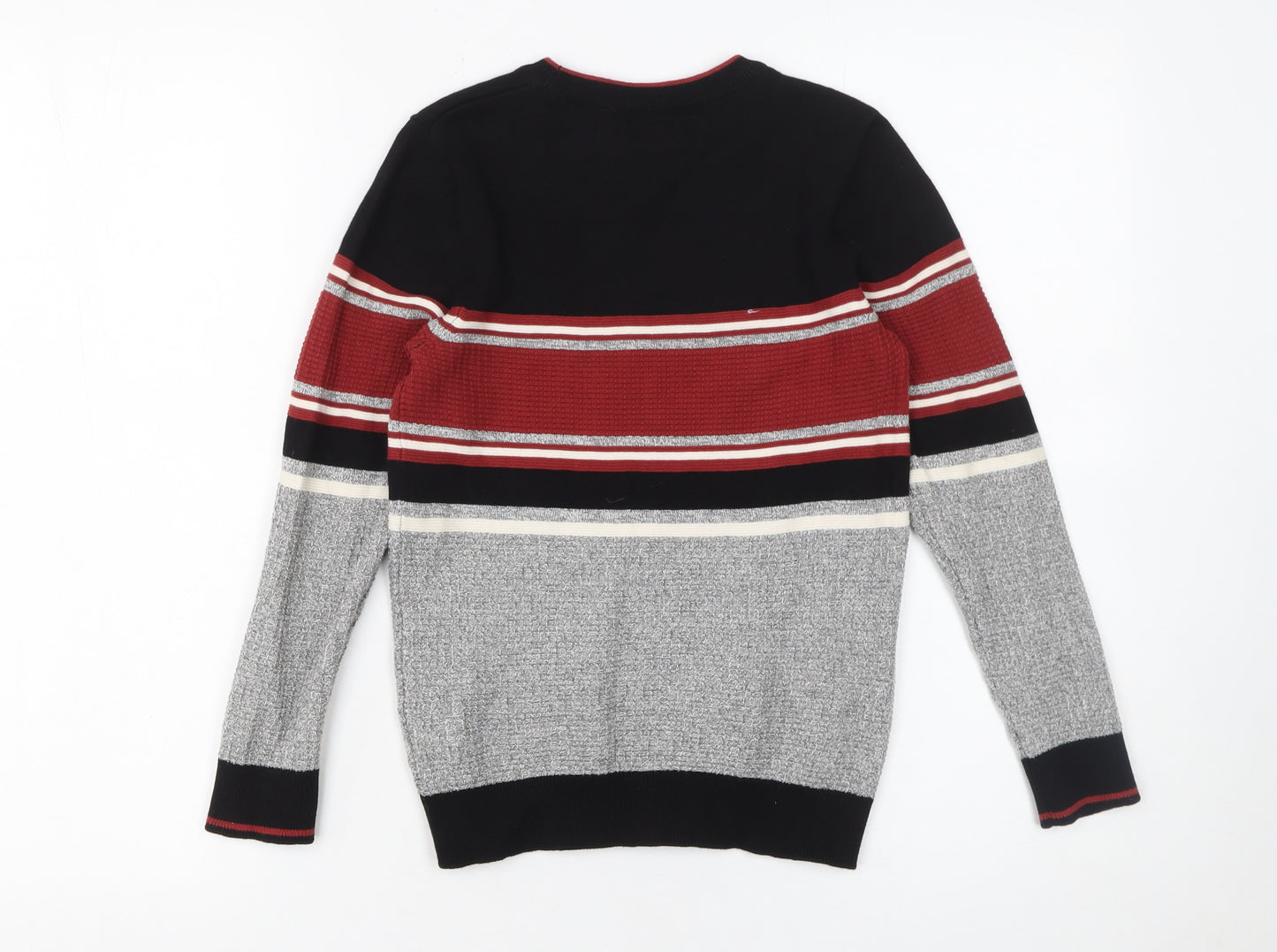 Next Boys Multicoloured Striped Cotton Crew Neck Jumper 9 Years