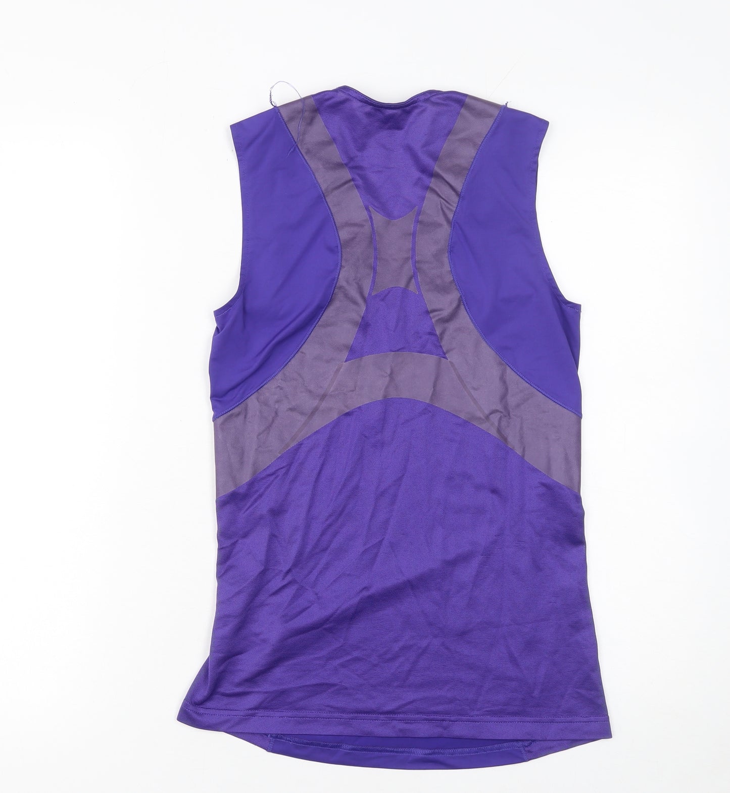 Reebok Womens Purple Sleeveless V-Neck Tank Top L Gym Activewear