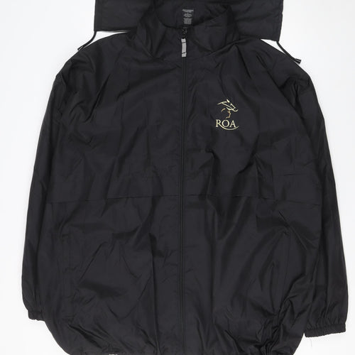 B&C Collection Unisex Black 3XL Windbreaker Jacket ROA Logo Lightweight