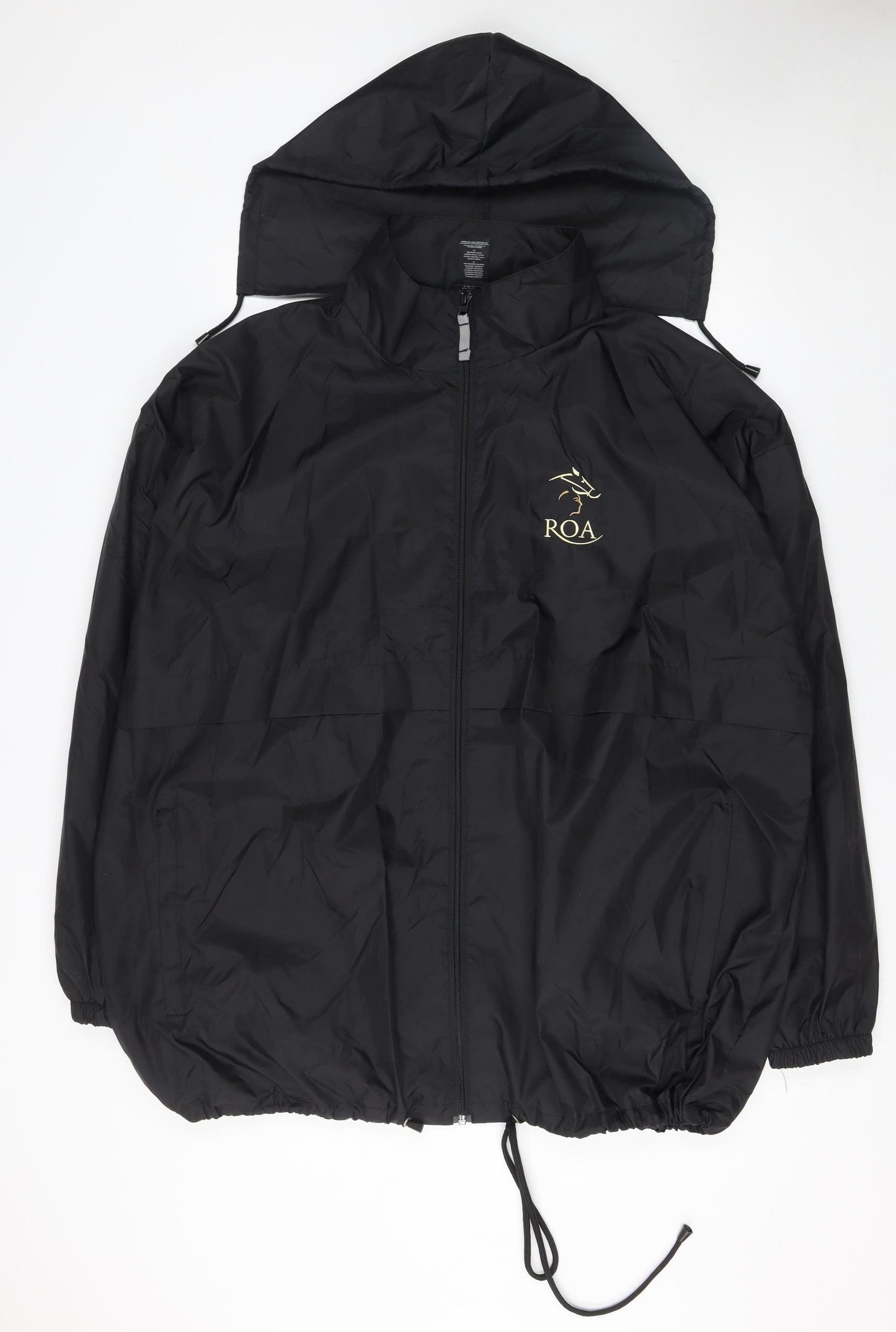 B&C Collection Unisex Black 3XL Windbreaker Jacket ROA Logo Lightweight