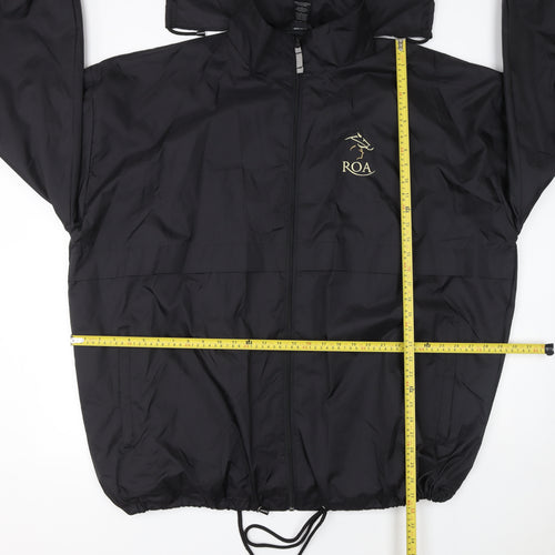 B&C Collection Unisex Black 3XL Windbreaker Jacket ROA Logo Lightweight