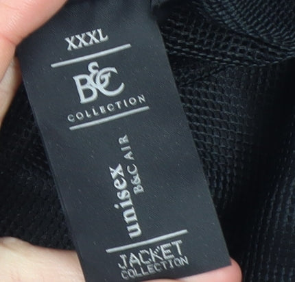 B&C Collection Unisex Black 3XL Windbreaker Jacket ROA Logo Lightweight
