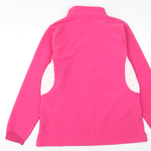 Island Green Womens Pink Softshell Golf Jacket Size 16 Full Zip Activewear