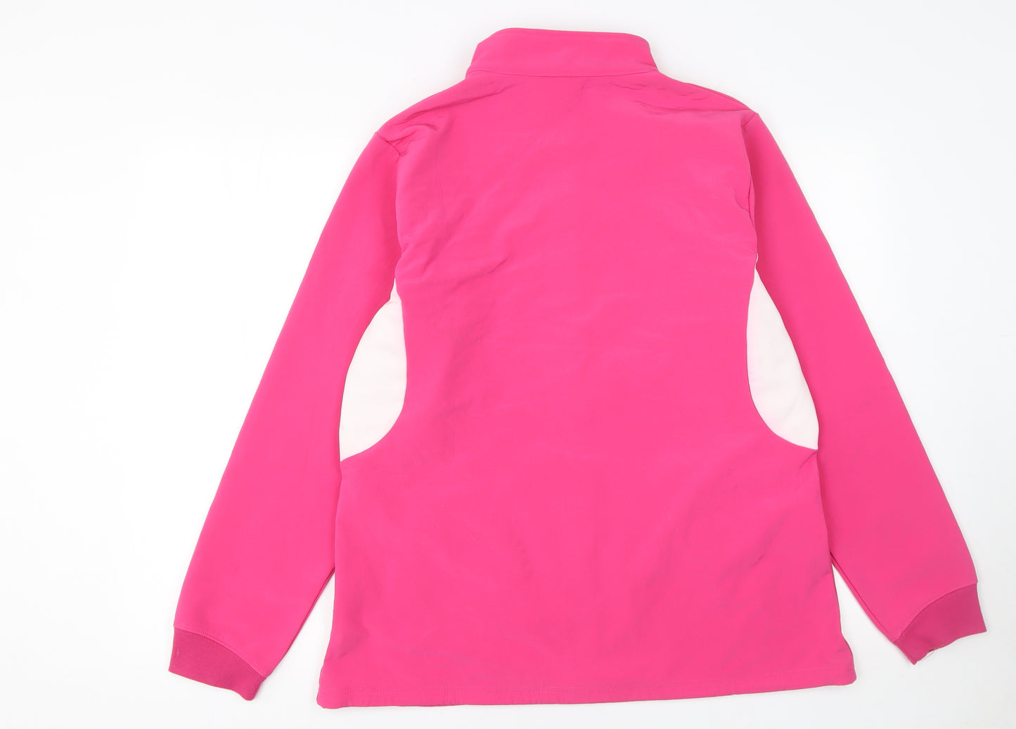 Island Green Womens Pink Softshell Golf Jacket Size 16 Full Zip Activewear