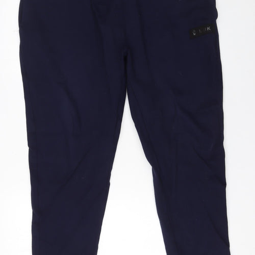 Luke Men's Blue Jogger Trousers Size M Regular Fit Casual Pants