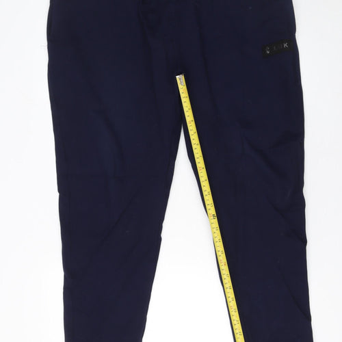 Luke Men's Blue Jogger Trousers Size M Regular Fit Casual Pants