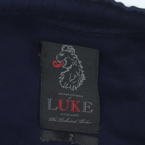Luke Men's Blue Jogger Trousers Size M Regular Fit Casual Pants