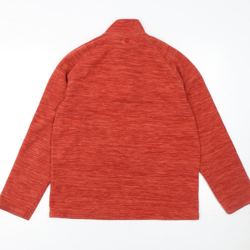 Mountain Warehouse Men's Red 1/4 Zip Fleece Pullover Sweatshirt S