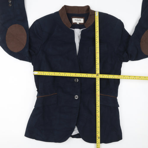 Formula Joven Women's Navy Blue Blazer Jacket Size 14 Cotton Blend