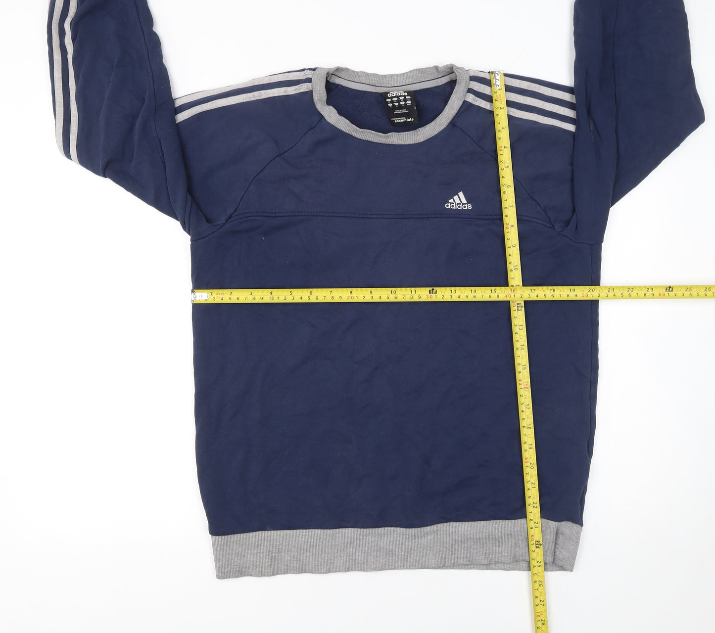 Adidas Men's Blue Pullover Sweatshirt M Sports Crew Neck Fleece