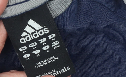 Adidas Men's Blue Pullover Sweatshirt M Sports Crew Neck Fleece