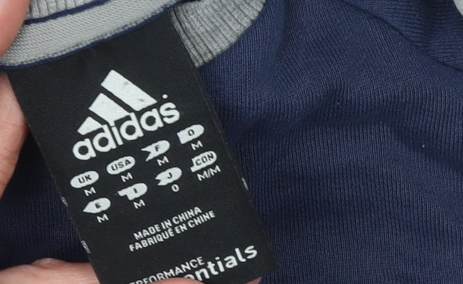 Adidas Men's Blue Pullover Sweatshirt M Sports Crew Neck Fleece