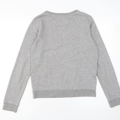 Jack Wills Women Grey UK 8 Crew Neck Pullover Sweatshirt
