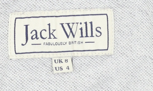 Jack Wills Women Grey UK 8 Crew Neck Pullover Sweatshirt