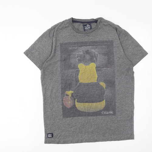 Chunk Clothing Co. Unisex Grey Graphic T-Shirt Small