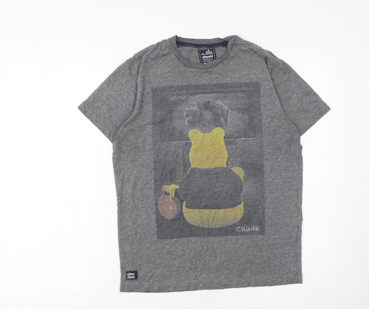 Chunk Clothing Co. Unisex Grey Graphic T-Shirt Small