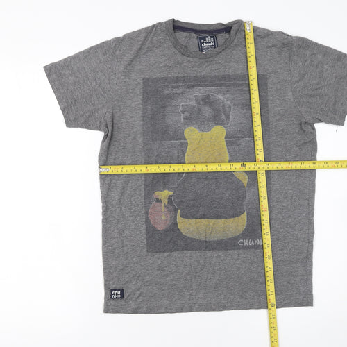 Chunk Clothing Co. Unisex Grey Graphic T-Shirt Small