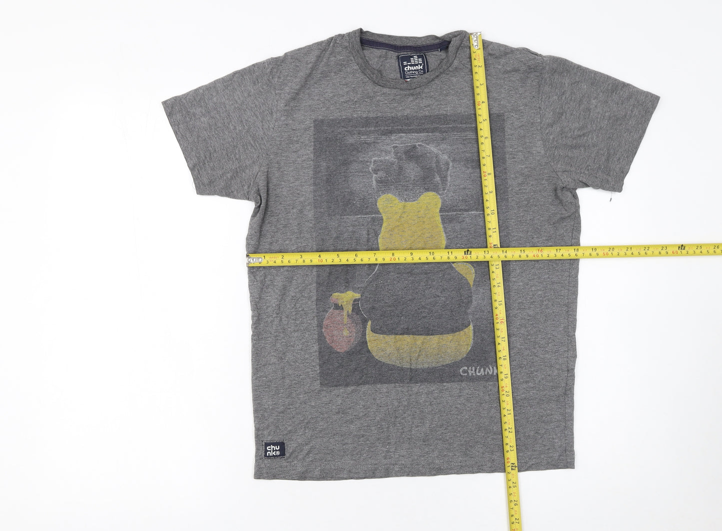 Chunk Clothing Co. Unisex Grey Graphic T-Shirt Small