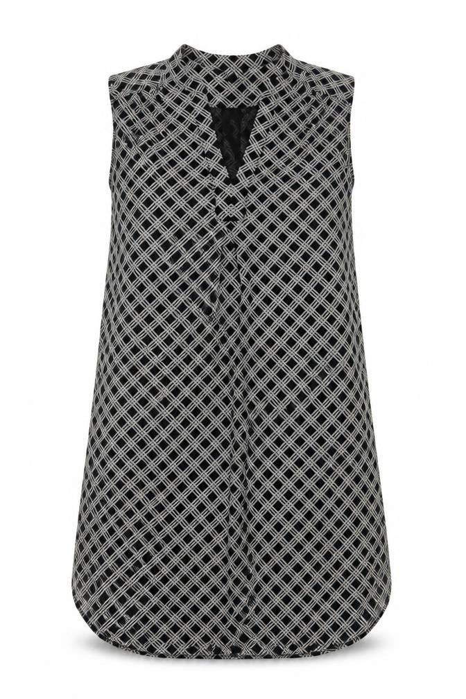 H&M Women’s Black Geometric Sleeveless Shift Dress Size 8
